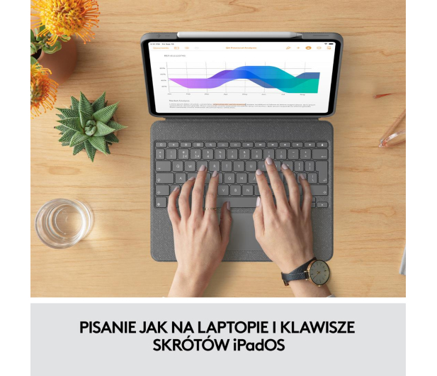 Logitech Combo Touch iPada Pro 12,9 (5. gen) UK Eng - 713401 - zdjęcie 15
